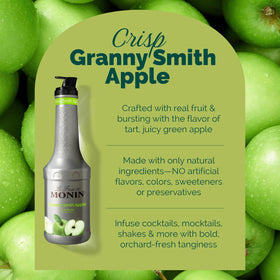 Monin Granny Smith Purée swirl in desserts adds green apple brightness.