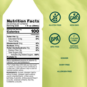 Monin Granny Smith Apple Purée jar ingredient for bright smoothies and desserts.