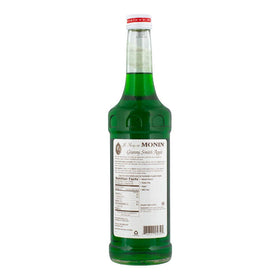 Monin Granny Smith Apple Syrup being poured highlights crisp notes for lemonades.