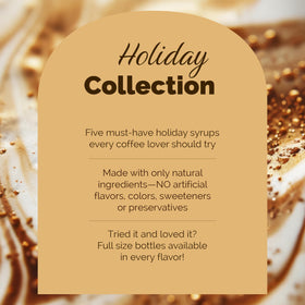 Monin Holiday Cheer Cookie Butter bottle enhances desserts and beverages.