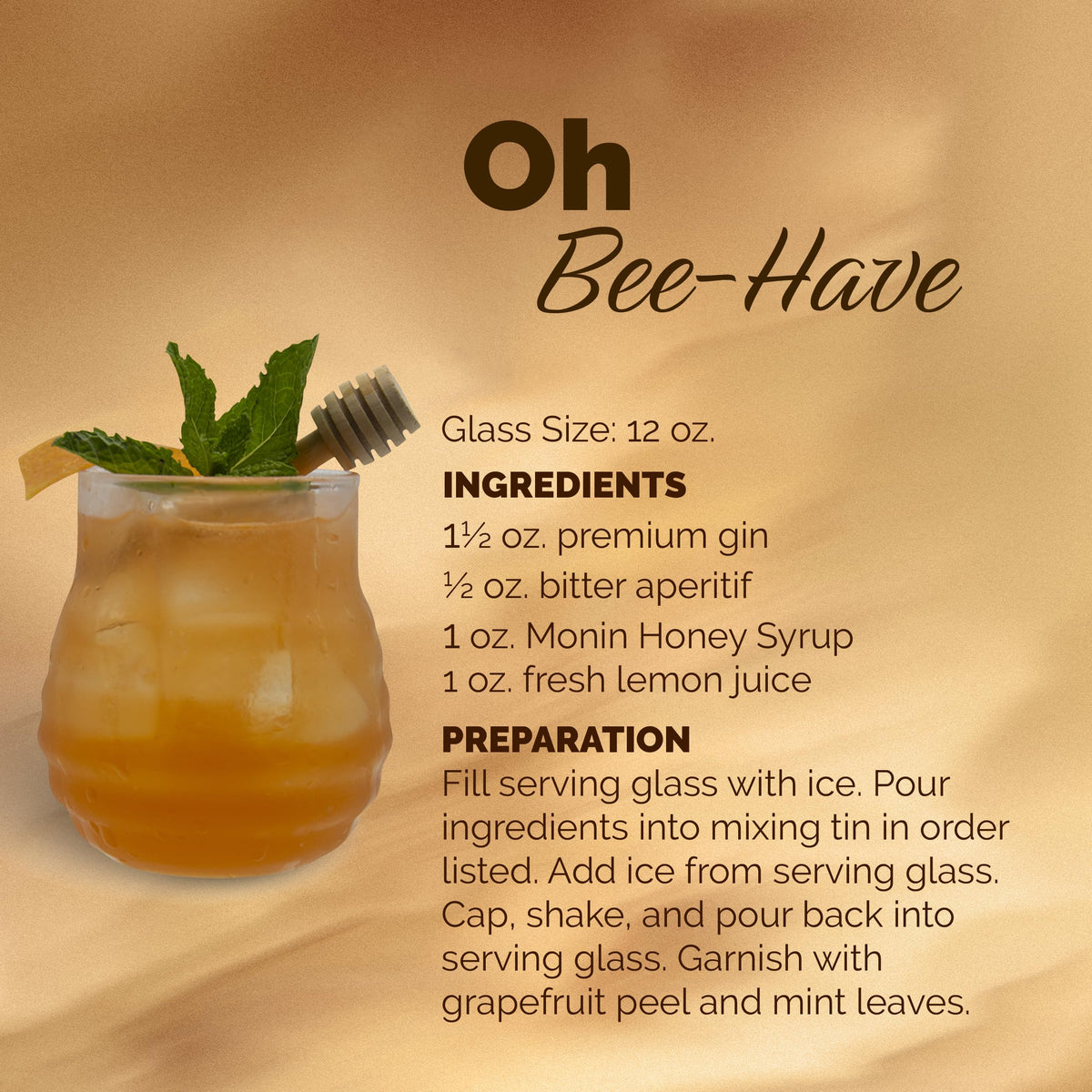 Monin Honey Syrup cocktail mixer for versatile drinks