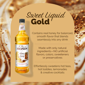 Monin Honey Syrup lemonade glass with balanced sweetness