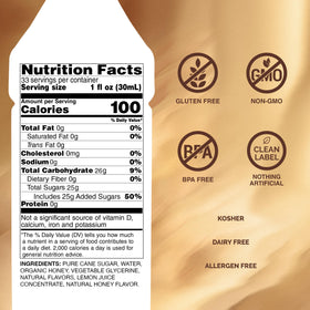Monin Honey Syrup tea serving with warm honey notes