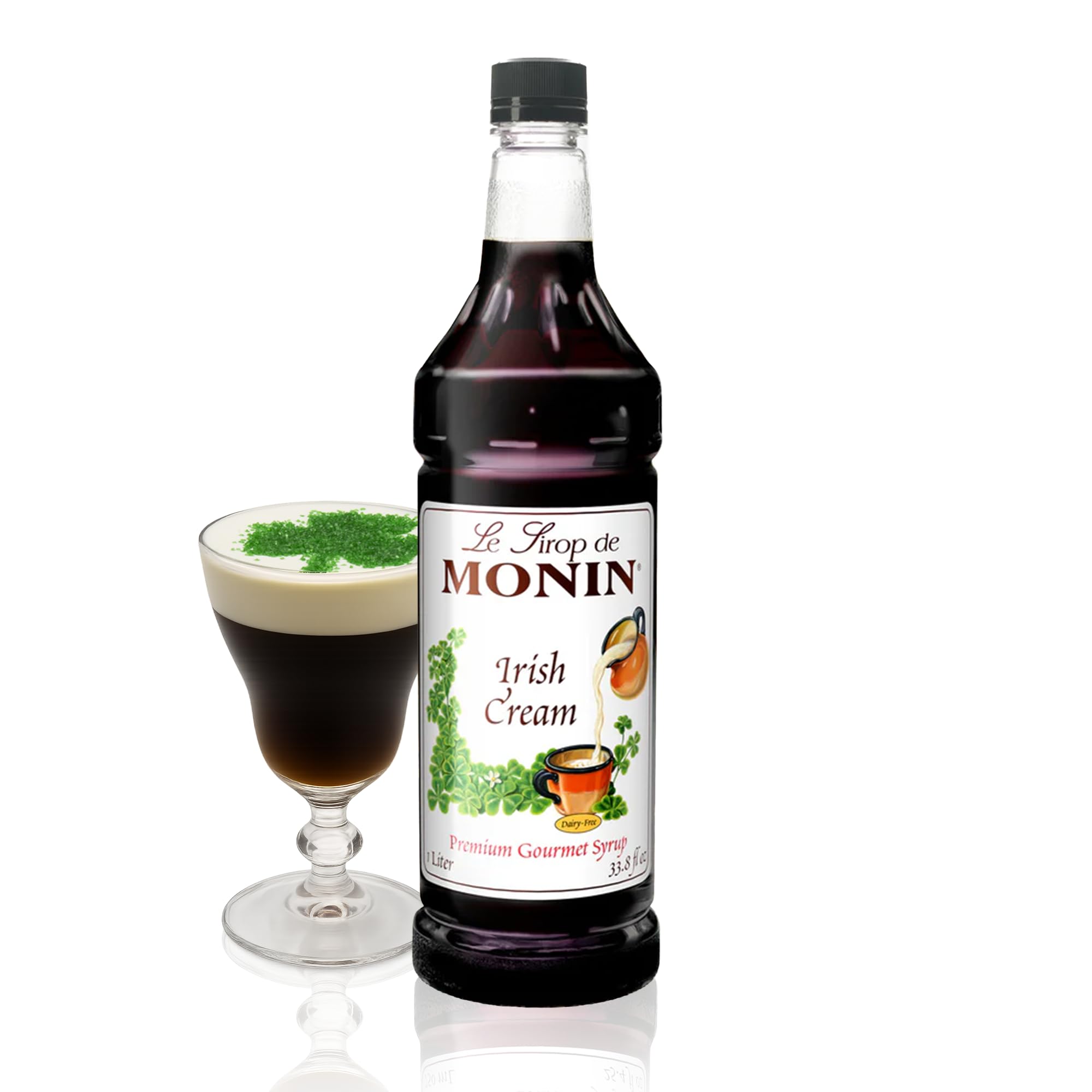 Monin Irish Cream Syrup – 1 L Bottle, Gluten-Free & Alcohol-Free Flavo ...
