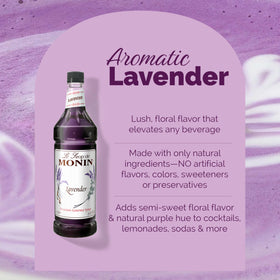 Monin Lavender Syrup cocktail serve blends aroma with balanced flavor