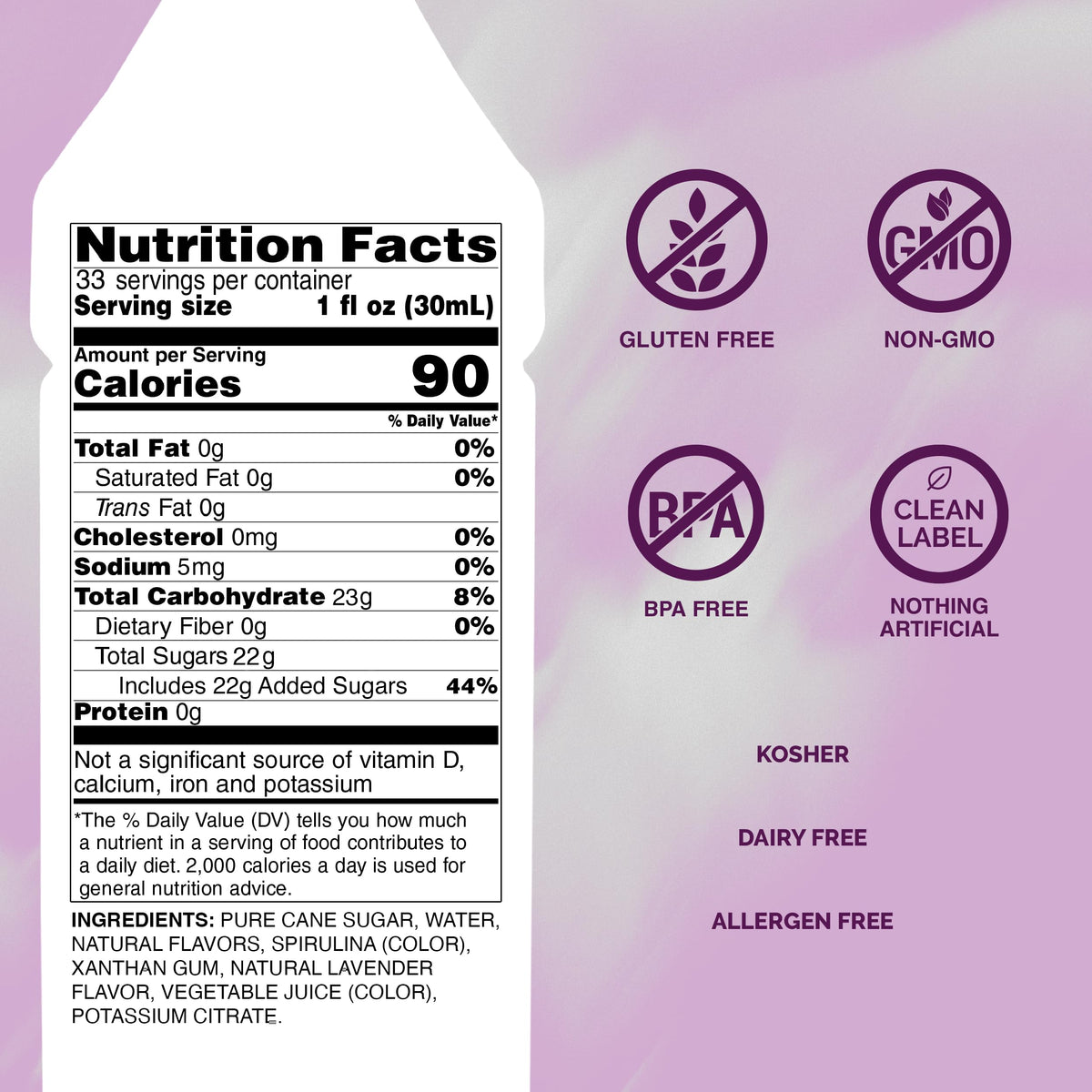 Monin Lavender Syrup latte creation highlights lavender notes and creamy sweetness
