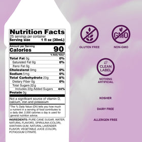 Monin Lavender Syrup pour highlights a delicate semi-sweet flavor