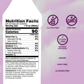 Monin Lavender Syrup pour with pump delivers consistent flavor in beverages.