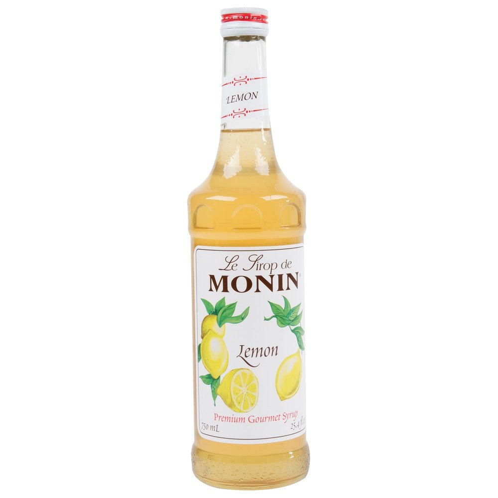 Monin Lemon Syrup 750ml bottle ready for everyday use and mixing