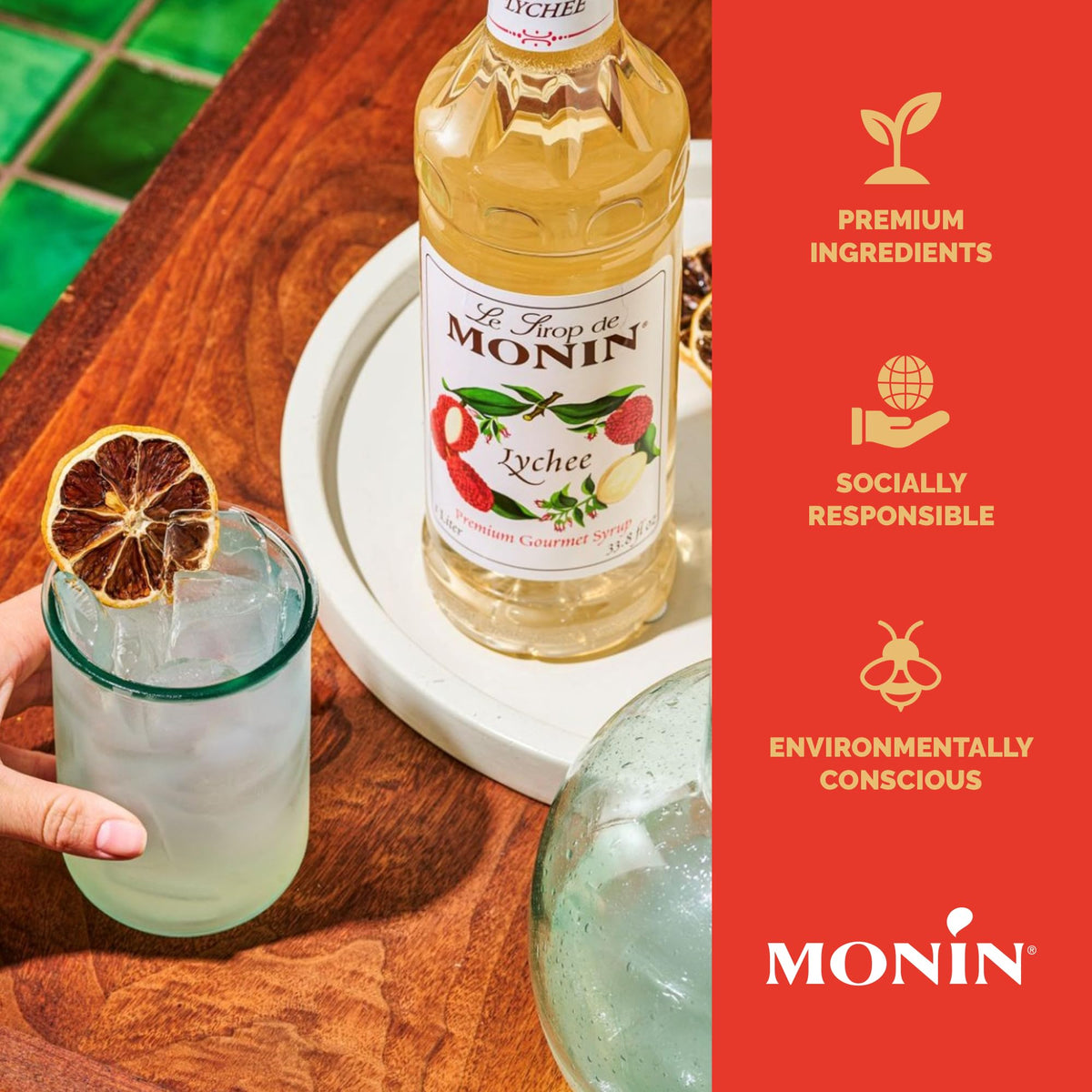 Monin Lychee smoothie blend adds sweet tropical notes