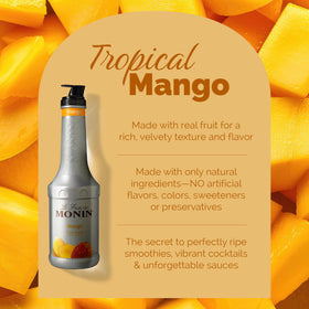 Monin Mango Purée smoothie blend creates creamy tropical body.