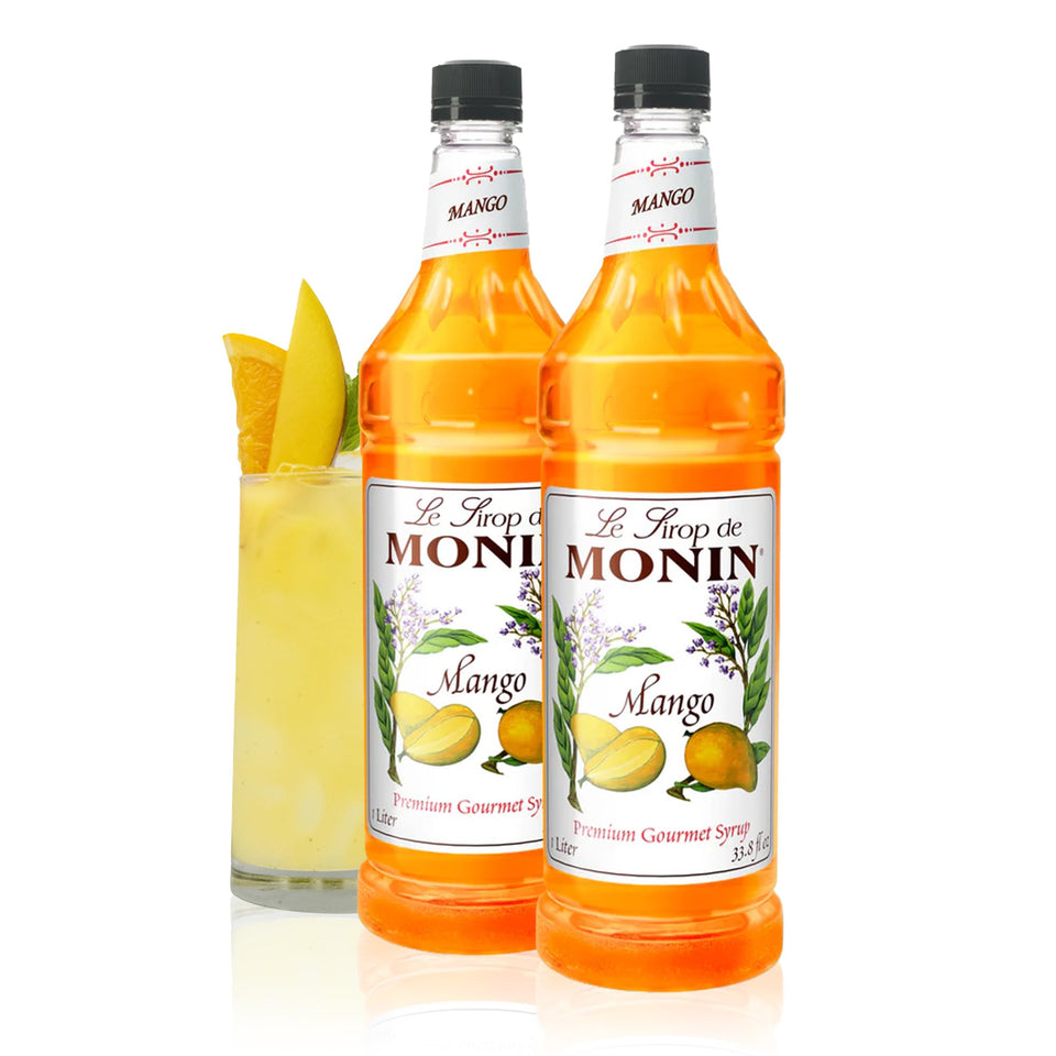 Monin Mango Syrup bottle for cocktails and lemonades
