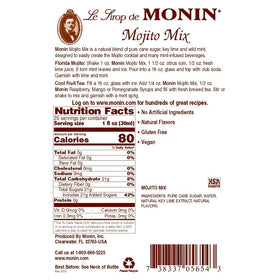 Monin Mojito Mix close-up highlighting mint aroma and freshness