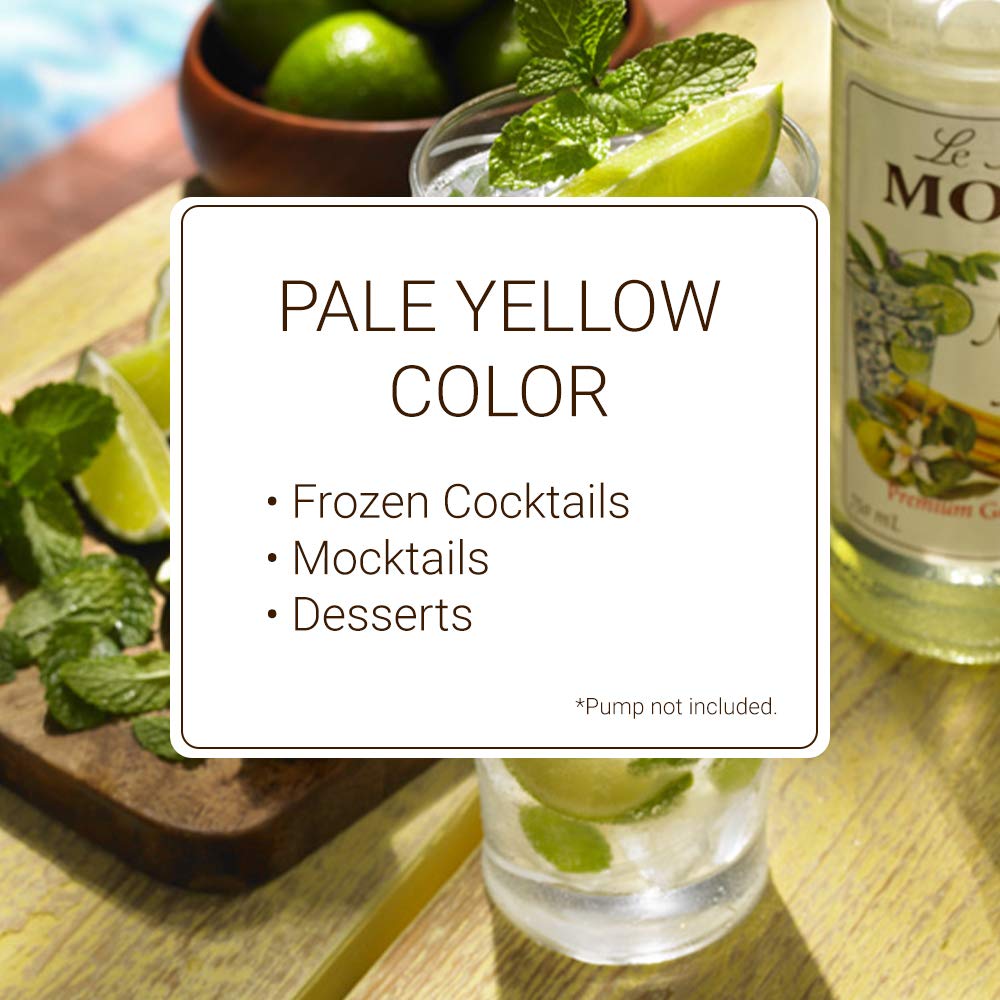 Monin Mojito Mix with mint garnish in a glass