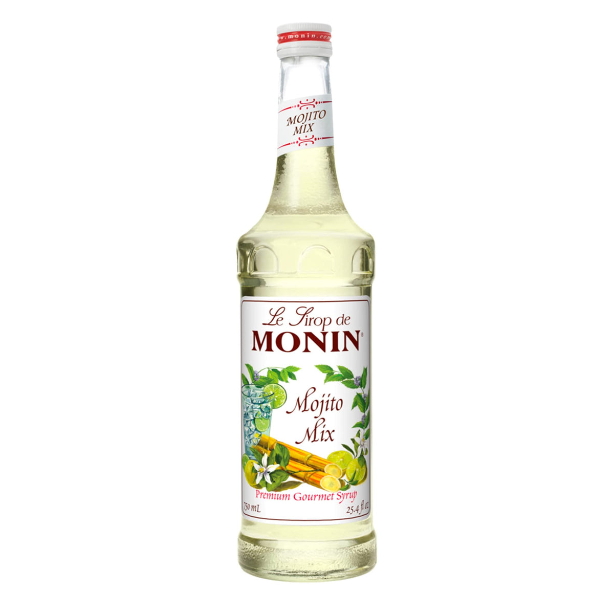 Monin Mojito Mix bottle front view for versatile cocktails