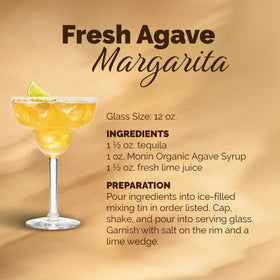 Monin Organic Agave Syrup green packaging highlights eco-friendly packaging.