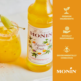 Cocktail featuring Monin Passion Fruit Syrup for a vibrant tropical flavor.