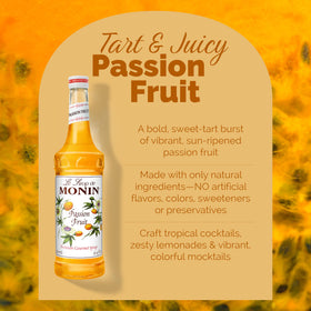 Monin Passion Fruit Syrup elevates iced tea with tropical brightness.