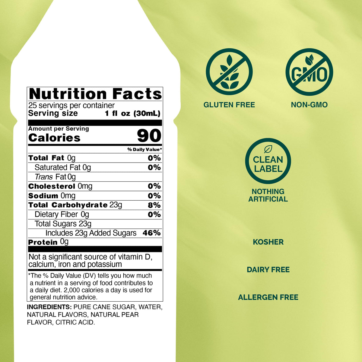 Monin Pear Syrup pour highlighting pear notes for margaritas