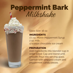 Eco-friendly packaging of Monin Peppermint Syrup with recyclable box.
