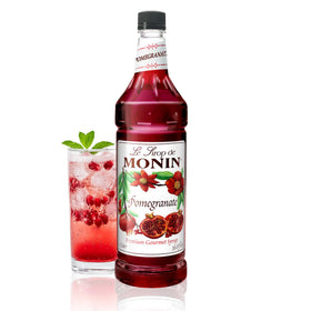 Monin Pomegranate Syrup bottle ready for cocktails and mocktails