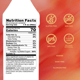 Monin Pomegranate Syrup being poured for vibrant cocktails.