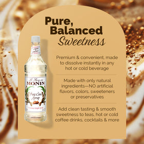 Monin Pure Cane Syrup adding balanced sweetness to a cup of coffee