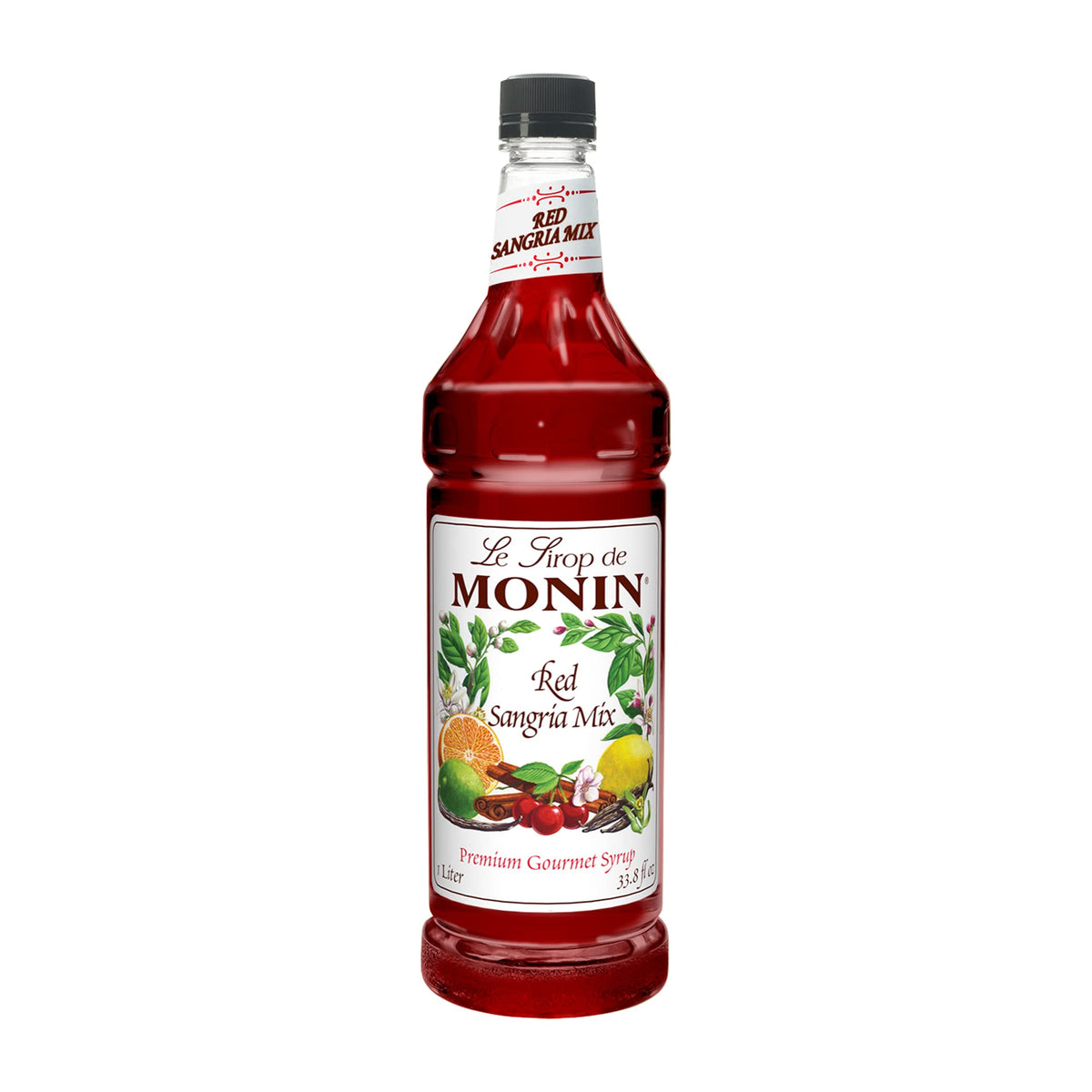Monin Red Sangria Mix bottle for versatile, flavorful drinks