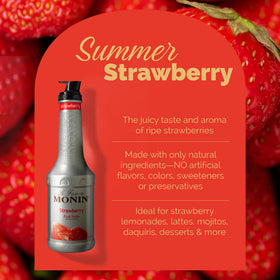 Thick strawberry purée texture adds depth to smoothies.