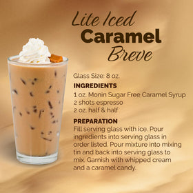 Monin Sugar Free Caramel Syrup used in a cocktail for subtle caramel depth