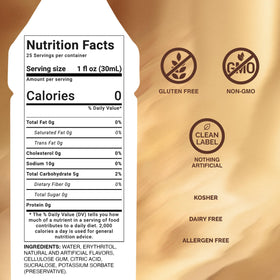 Monin Sugar Free Caramel Syrup latte shot showing mild caramel notes