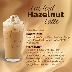 Monin Sugar Free Hazelnut Syrup packaging highlighting green packaging and sustainability