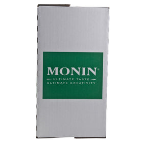 Monin Sugar Free Vanilla Syrup bottle close-up, ideal for coffee, tea, and desserts