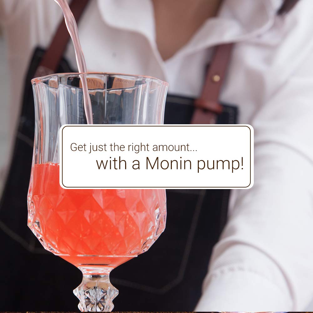 Monin syrups shown with hygienic cap guarding the spout.