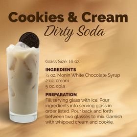 Monin syrup pump setup for consistent, mess-free flavor.