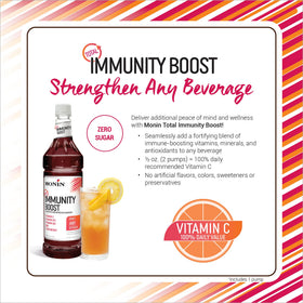 Monin Total Immunity Boost lemonade mix addition for a refreshing boost