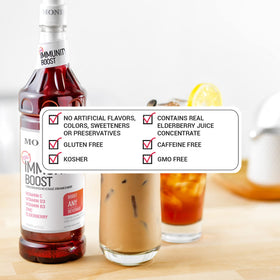 Monin Total Immunity Boost sparkling water pairing for a light lift