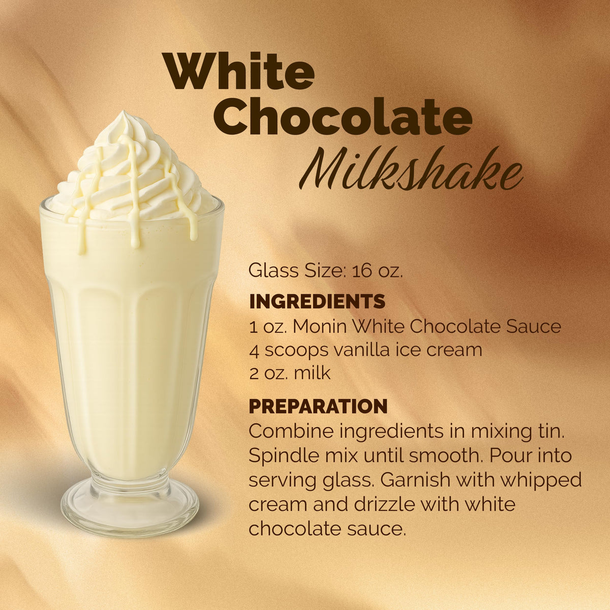 Monin White Chocolate Sauce green packaging emphasizes eco friendly materials
