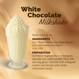 Monin White Chocolate Sauce green packaging emphasizes eco friendly materials