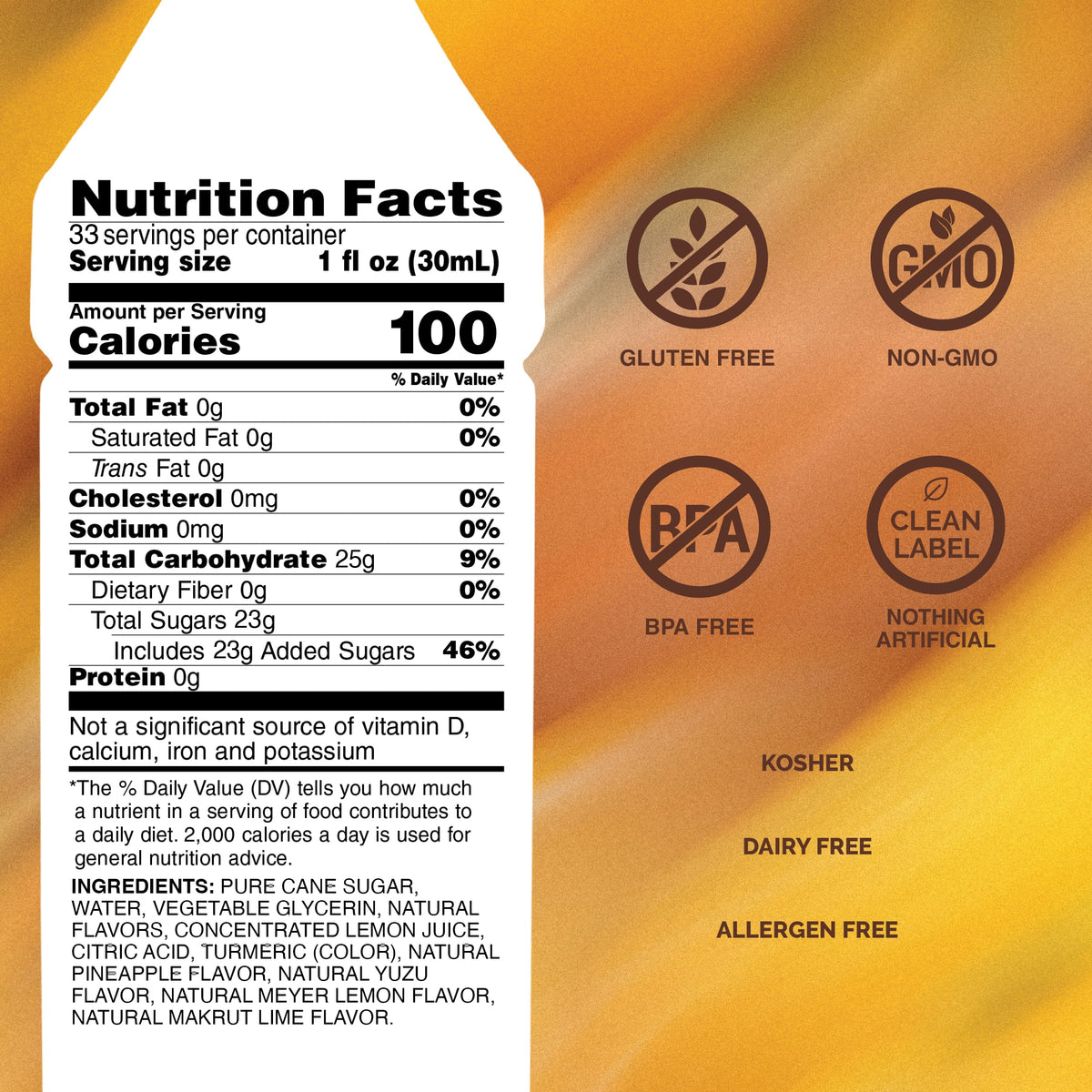 Monin Yuzu Pineapple Syrup pump for precise, mess-free flavor control.