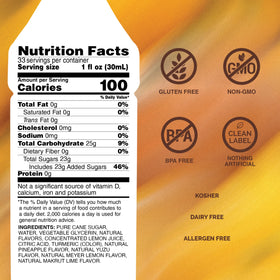 Monin Yuzu Pineapple Syrup pump for precise, mess-free flavor control.