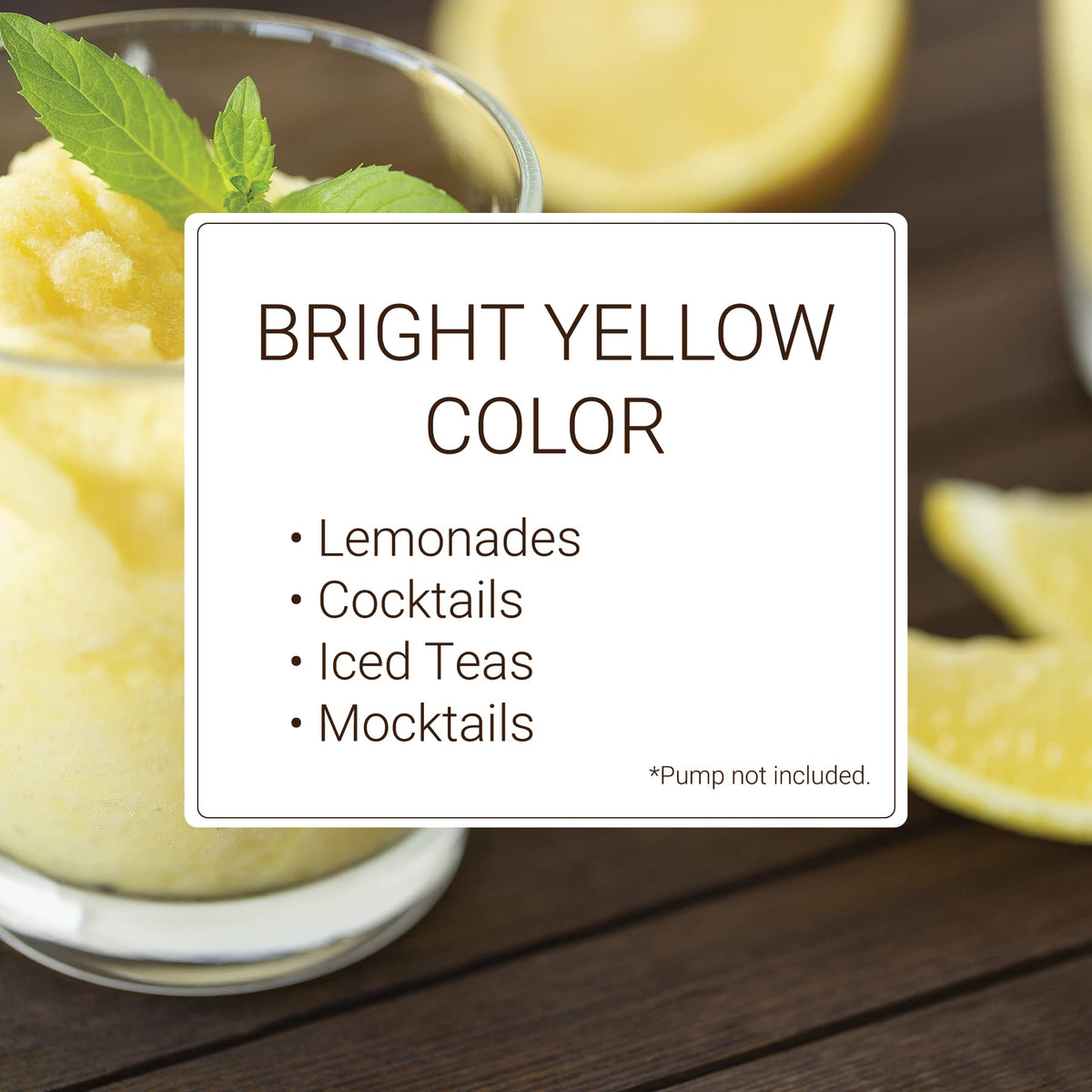 Monin Yuzu Purée in a clear bottle highlights the fragrant orange color for visual appeal.