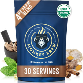 Monkey Brew Original balance bottle pour shows convenient, caffeine-free energy on the go.