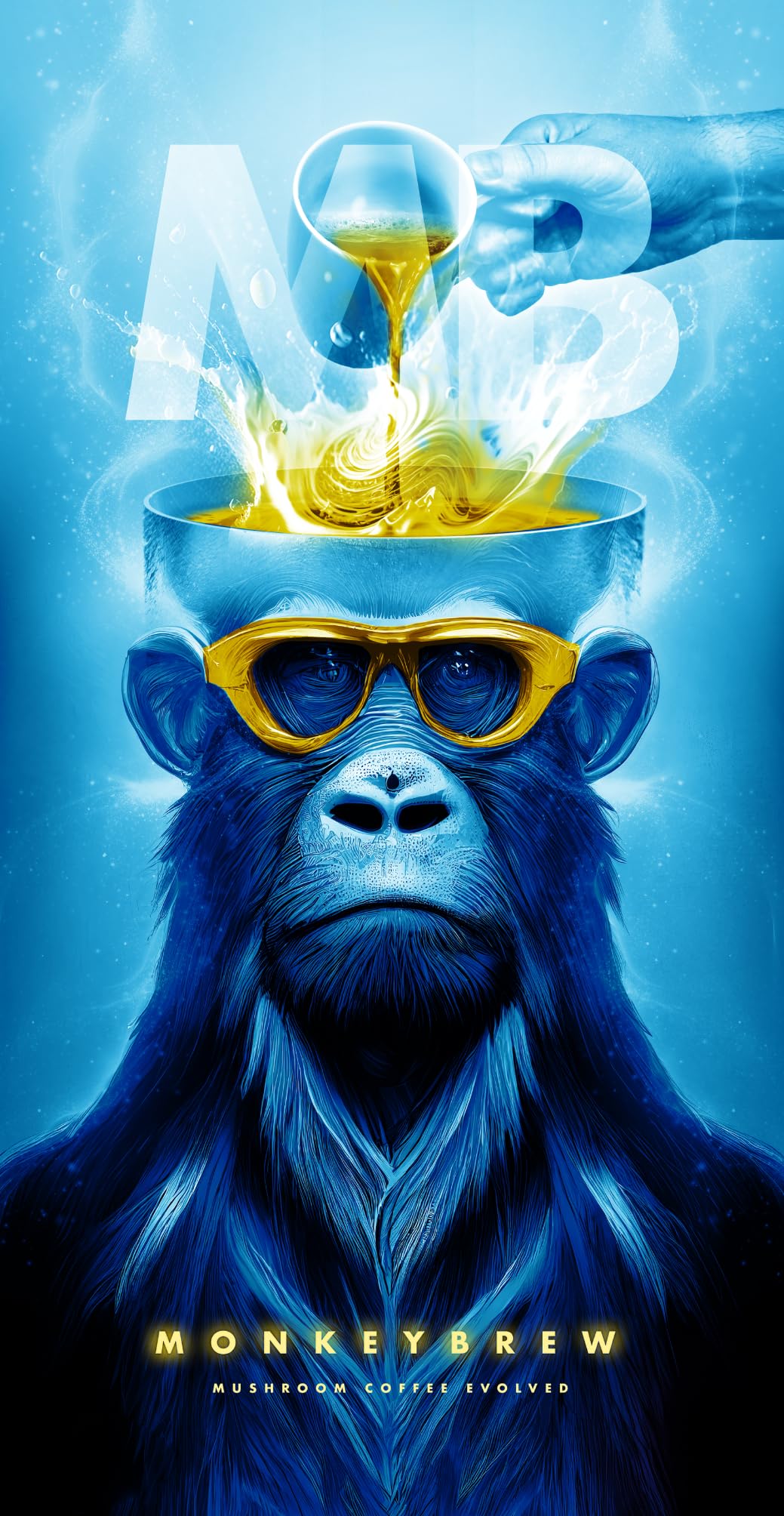 Monkey Brew Original ready-to-serve tea in glass invites calm, focused breaks.