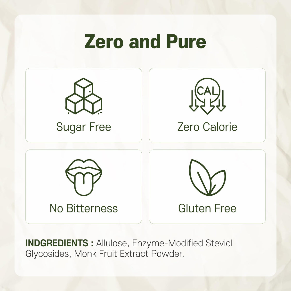 MONKSHUSHU Allulose Syrup label highlights natural ingredients like monk fruit