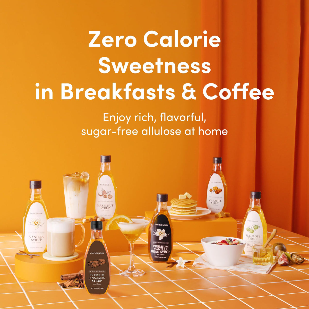 Close-up of MONKSHUSHU label highlighting natural sweeteners and zero calories