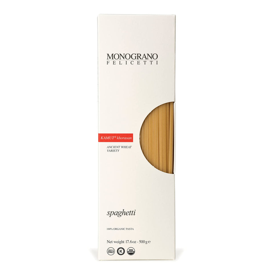 Monograno Felicetti Kamut Spaghetti pack, premium, organic pasta for authentic Italian meals