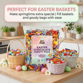 Monster Candy Easter chocolate bulk pack in pastel colors for festive egg hunts