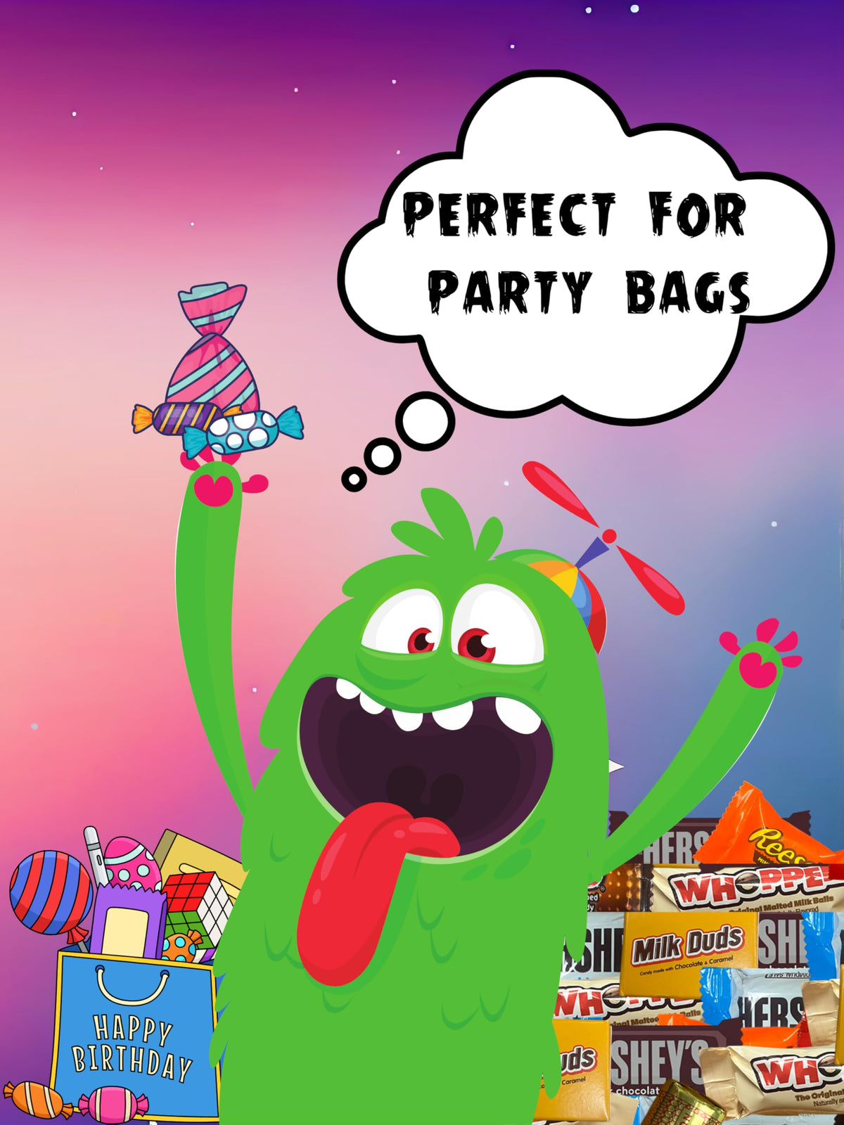 Monster Candy Hershey bar variety included in chocolate assortment