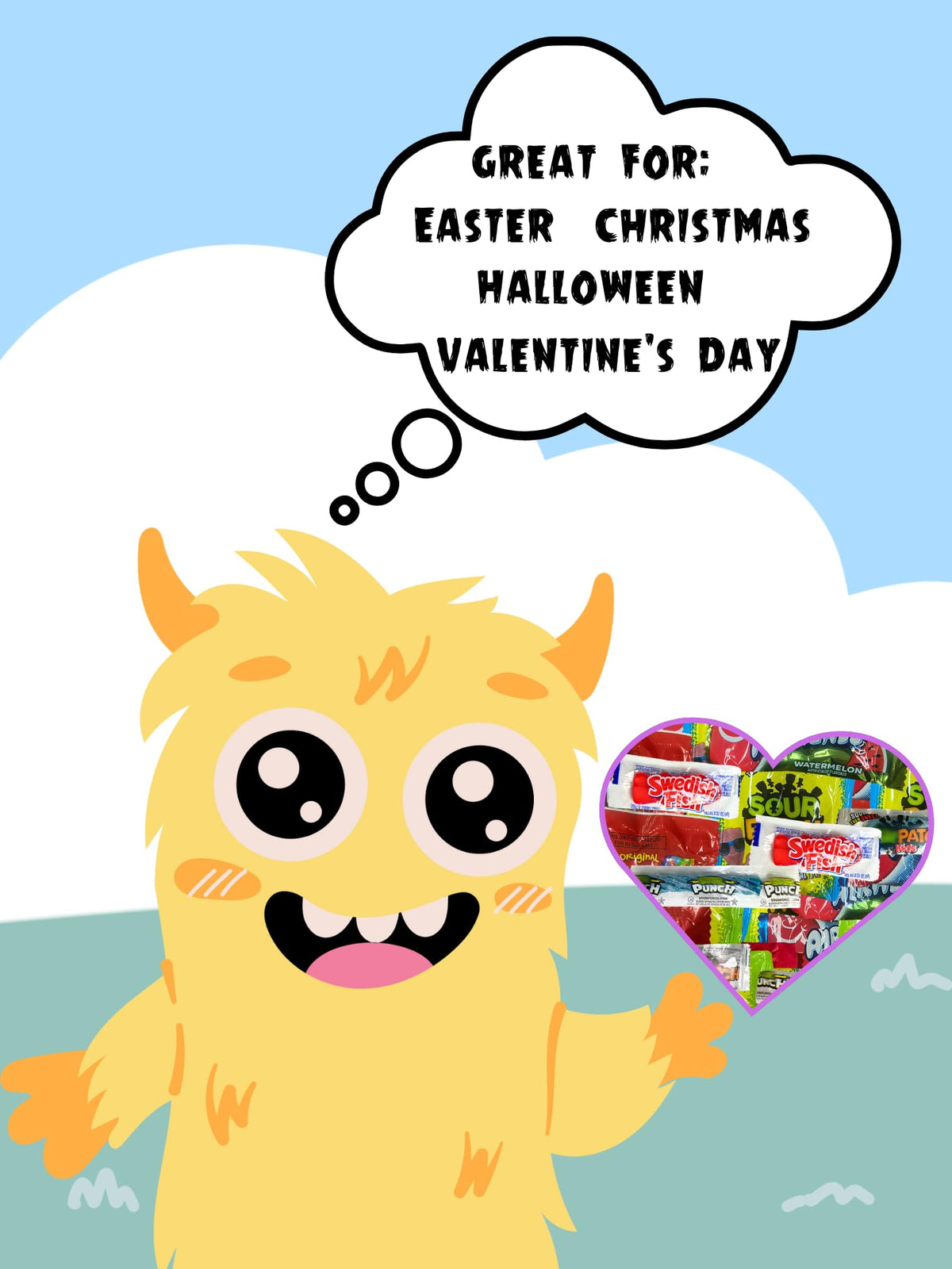Monster Candy individually wrapped candies: convenient bulk option for quick party favors.